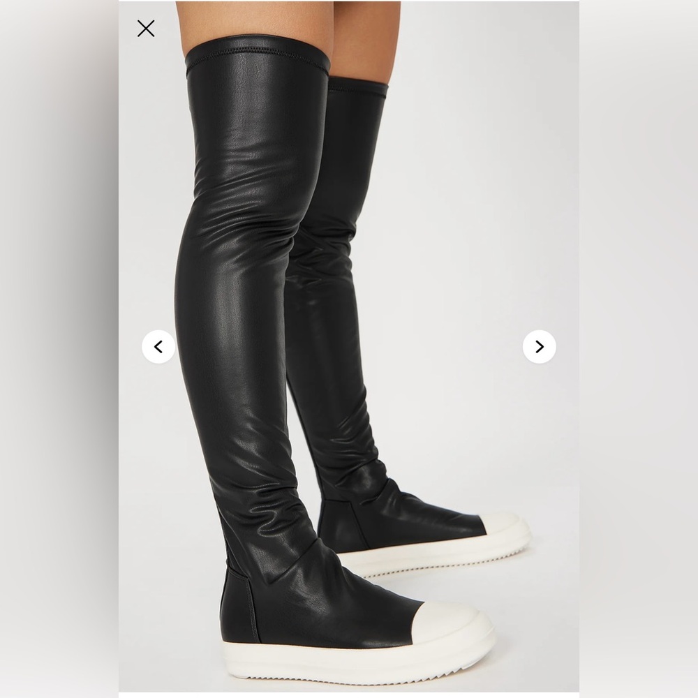 Fashion Nova Black over the knee Sneakers